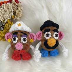 Gil Amigurumi - Gilson Viana - Mr.   Mrs. Potato - Sr   Sra Batata - Potuguese