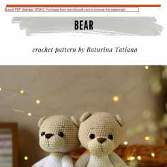 Cute Toys By Tatiana - Medvedik Toys -   Bear
