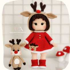 Dunyanin Amigurumisi - Bilgenur camtosun - Rudina Doll - Mini Geyik - Turkish