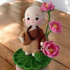 Trinh Bui - Little Monk on Lotus Base - Vietnamese