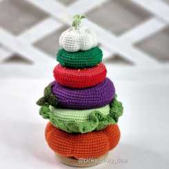 Pinky Pinky Blue - Nadejda Khegay - Vegetable Stacking Toy