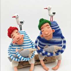 a sailor, fish, and seagull - russian