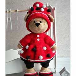 KnitToyPatterns - Solovieva Toys -    Black and White Polka 娃衣