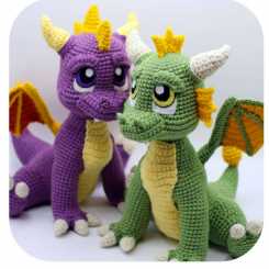 【动物】1upcrochet - Ashe - Baby Dragon 龙 英文