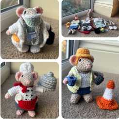 LauLovesCrochet - Laura Sutcliffe - Professions Mousefits, Chef, Doctor  Builder