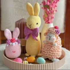 RNata - Natalia Ruzanova - Easter Ornaments Bunny, sheep and eggs