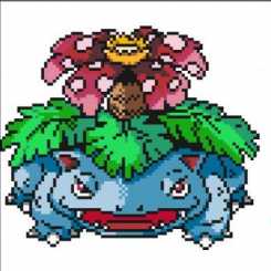 免费 拼豆图解 Venusaur-Hama