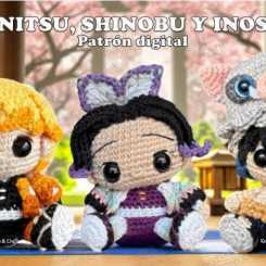 Knitoys and Crafts - Erika Enoki - Zenitsu,Shinobu, Inosuke - Spanish