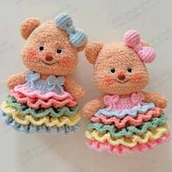 Amigurumi by Orange - Orange Amigurumi - Namsom Pan - Layered Dress Bear