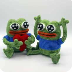 【动物】1upcrochet - Ashe - Peepo Amigurumi大嘴蛙 英文
