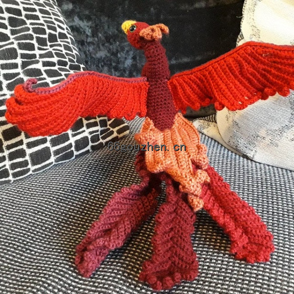 钩针图解【动物】 Crafty Intentions - Phoenix Firebird 火凤凰 英文8783帖子ID:7509 动物,phoenix,firebird,火凤,火凤凰