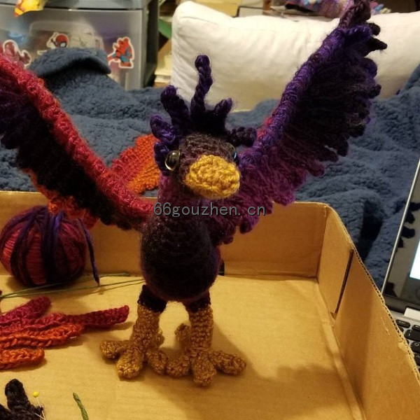 钩针图解【动物】 Crafty Intentions - Phoenix Firebird 火凤凰 英文5734帖子ID:7509 动物,phoenix,firebird,火凤,火凤凰