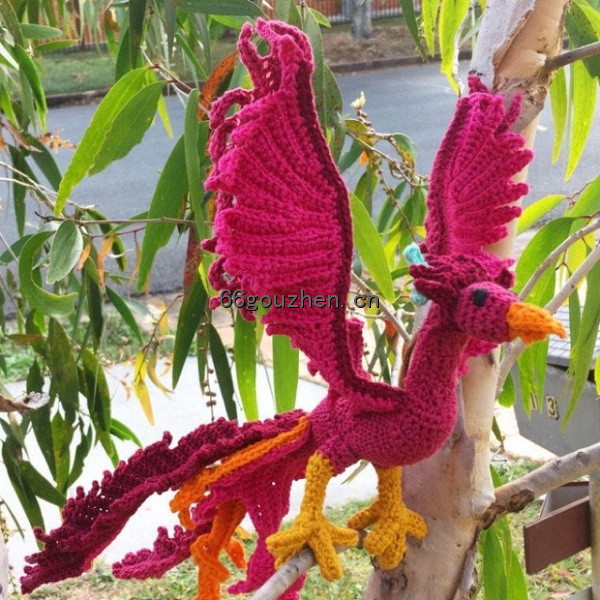 钩针图解【动物】 Crafty Intentions - Phoenix Firebird 火凤凰 英文5258帖子ID:7509 动物,phoenix,firebird,火凤,火凤凰