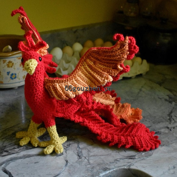 钩针图解【动物】 Crafty Intentions - Phoenix Firebird 火凤凰 英文9815帖子ID:7509 动物,phoenix,firebird,火凤,火凤凰