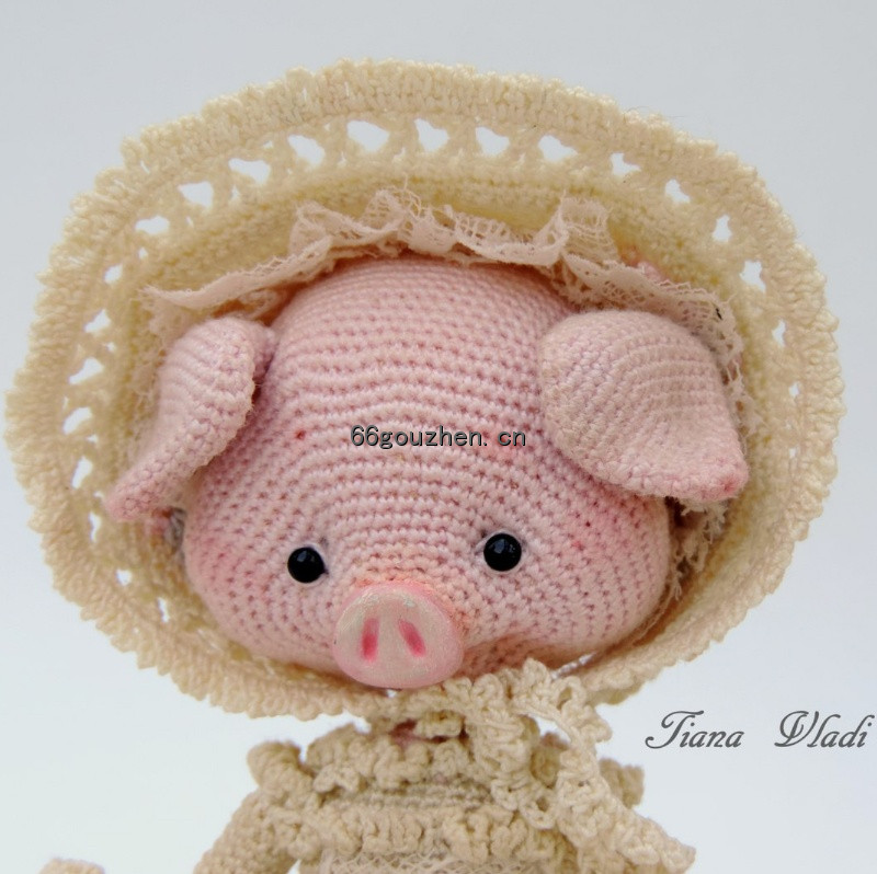 钩针图解【动物】Tiana Vladi - Pig 华丽蕾丝裙猪猪小姐 俄文8945帖子ID:1128 动物,pig,华丽,蕾丝,蕾丝裙
