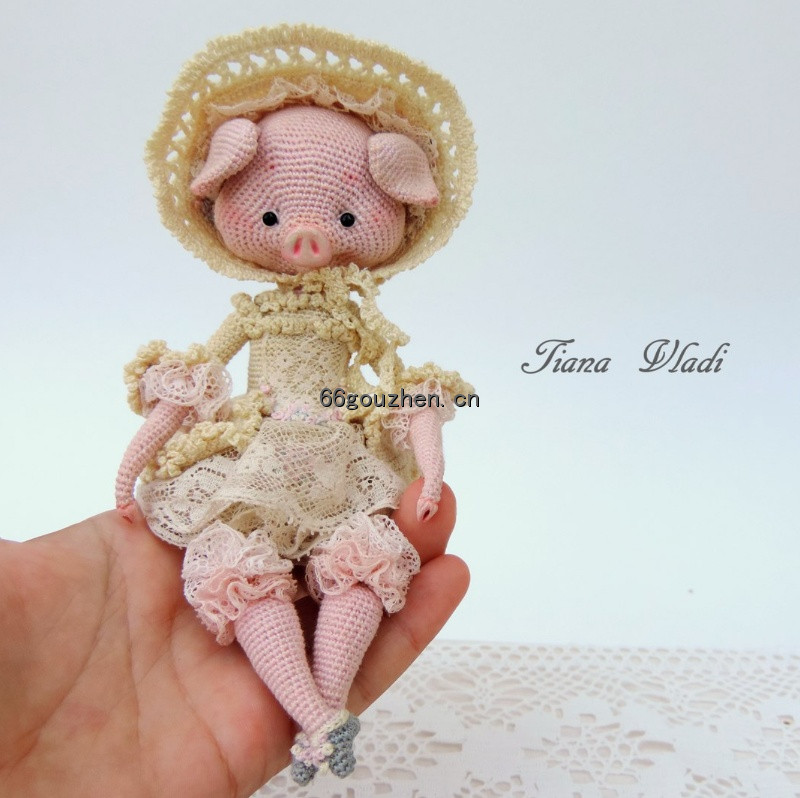 钩针图解【动物】Tiana Vladi - Pig 华丽蕾丝裙猪猪小姐 俄文2170帖子ID:1128 动物,pig,华丽,蕾丝,蕾丝裙