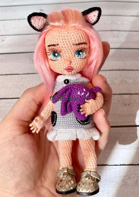 钩针图解【女】 Tiny Lovely Dolls - Julia Myazina  - Doll Kitty 猫女 俄文4774帖子ID:12003 tiny,lovely,dolls,julia,doll