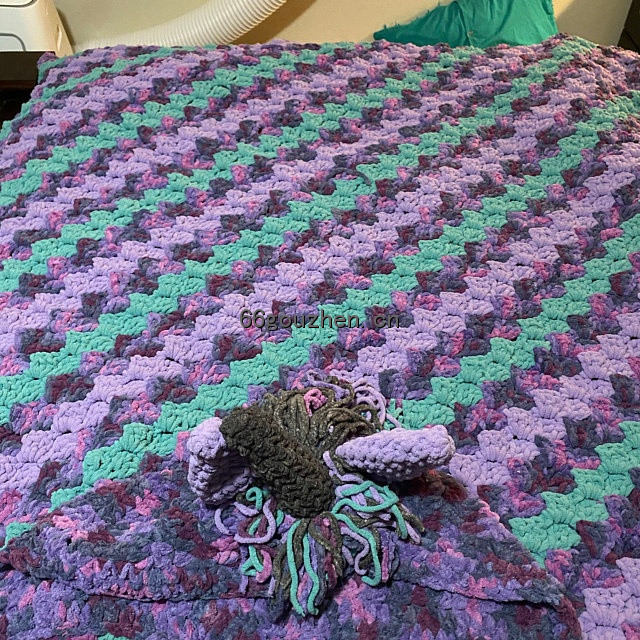 钩针图解【娃衣】 Crafting Happiness - Rainbow Unicorn  Blanket独角兽包被毯子7552帖子ID:6153 娃衣,craft,happiness,rainbow,unicorn