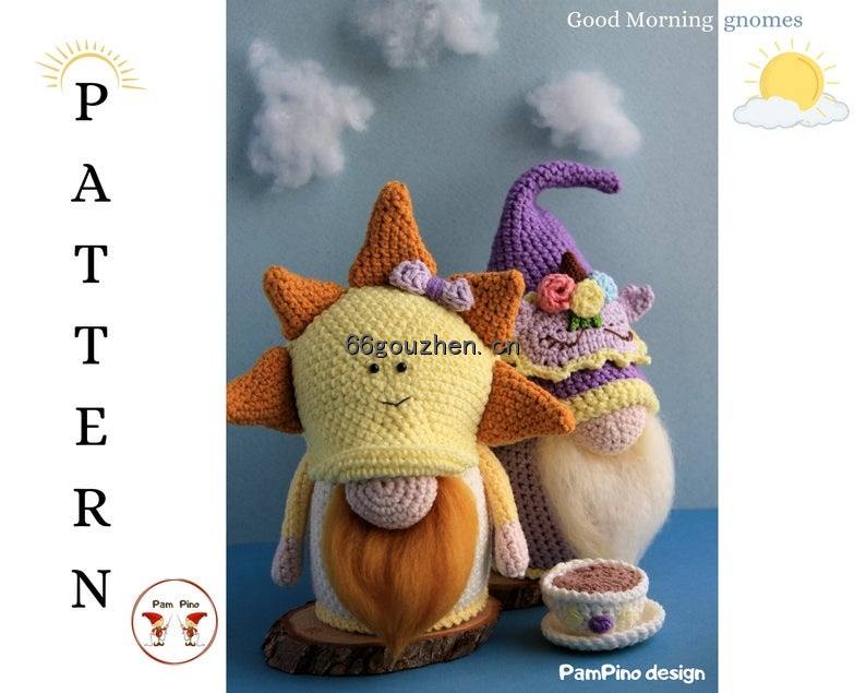 钩针图解【套装】 Pam Pino Store - Good Morning Gnomes小矮人 英文8664帖子ID:12442 套装,pam,pino,store,good