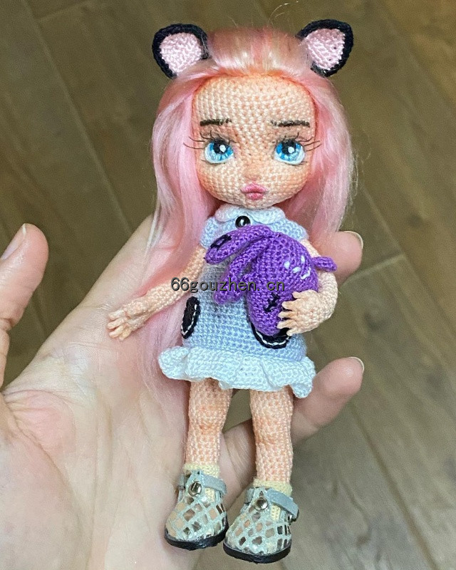 钩针图解【女】 Tiny Lovely Dolls - Julia Myazina  - Doll Kitty 猫女 俄文2329帖子ID:12003 tiny,lovely,dolls,julia,doll