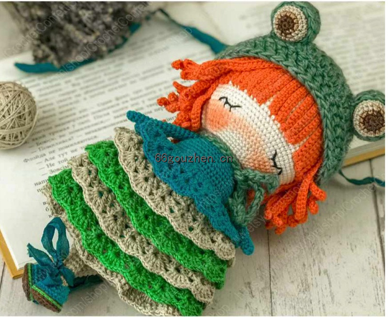 钩针图解【女】 Crochet Confetti - Irina Moilova - Doll Cute Frog青蛙女孩 英文5495帖子ID:14360 