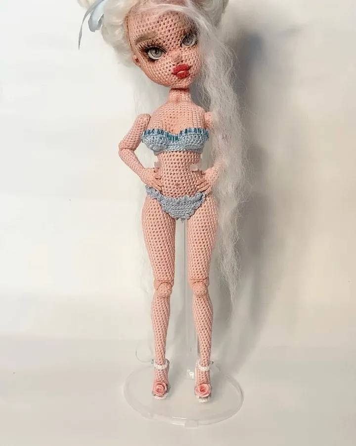 钩针图解【女】Tiny Lovely Dolls -julja_myzina-Angelica 活动关节娃娃素体中文56帖子ID:9155 tiny,lovely,dolls,活动,动关节