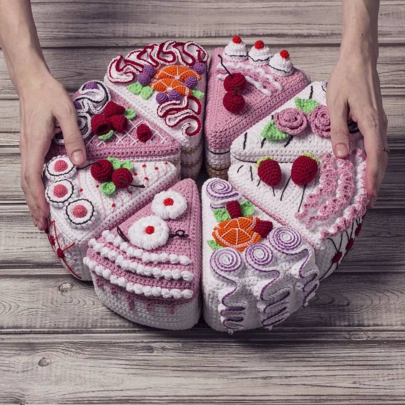 钩针图解【食物】n.key2016 - crochet cake生日蛋糕 俄文4923帖子ID:22332 