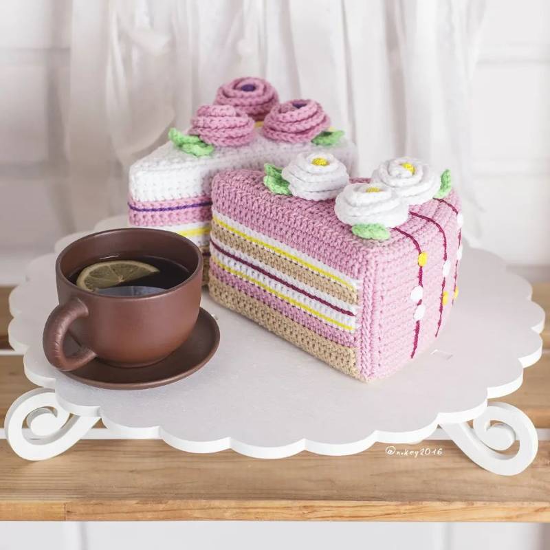 钩针图解【食物】n.key2016 - crochet cake生日蛋糕 俄文382帖子ID:22332 