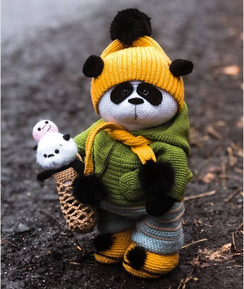 钩针图解【娃衣】 Sveta Crochet Patterns -  panda clothes熊猫衣服 英文187帖子ID:22857 