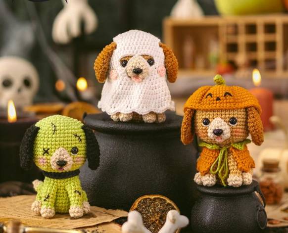 钩针图解Circulo Yarns - LovLoops - Jenifer Mota - Spooky Dogs Collection2470帖子ID:40978 