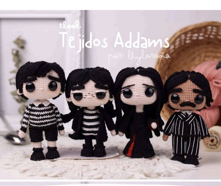 钩针图解Laranha Handmade - Lhyla Tirado Tacilla - Ebook Addams Wednesday, Pugsley, Morti3852帖子ID:41038 
