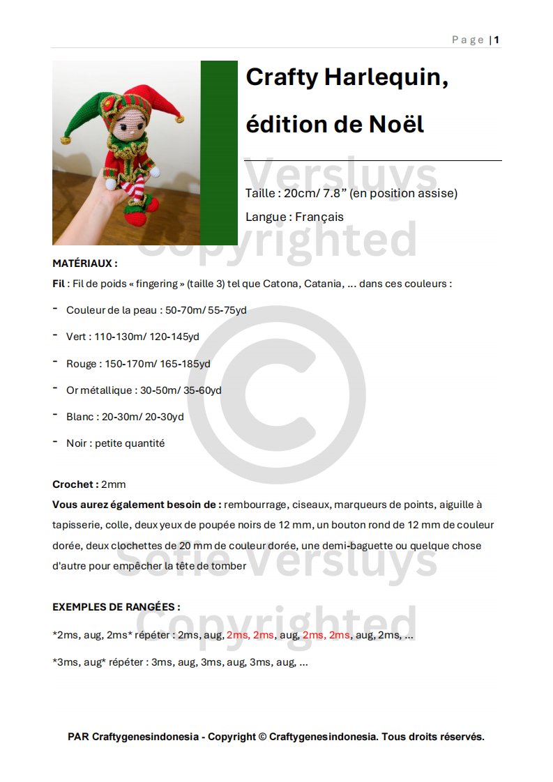 Crafty Genes Indonesia - Sofie Julien Versluys - Crafty Harlequin Christmas Edit