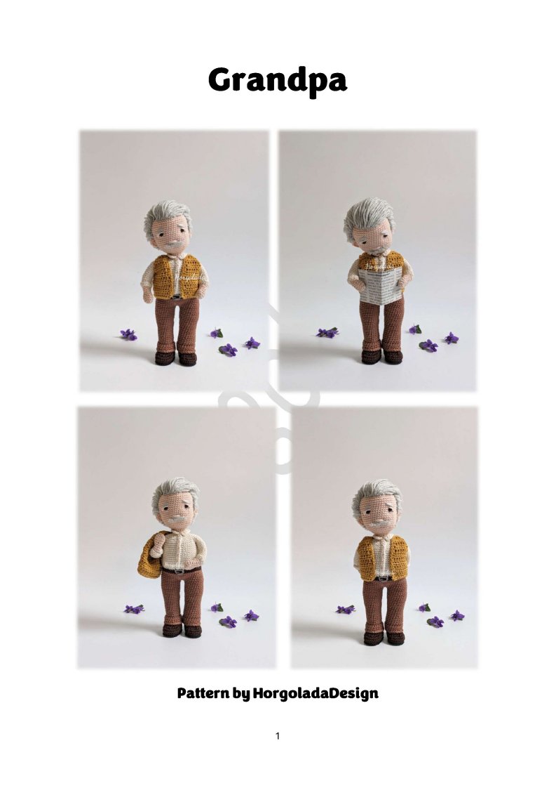 Horgoláda Design - Márta Sipos - Grandpa