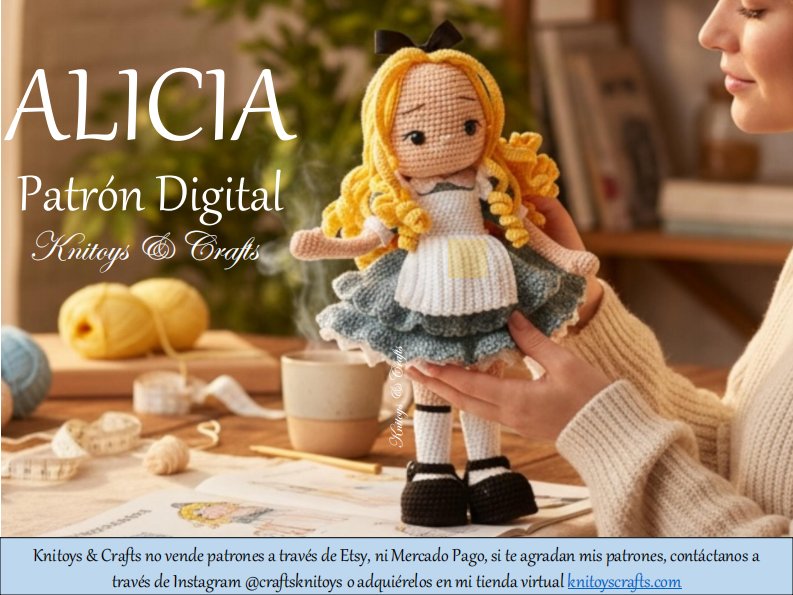 Knitoys and Crafts - Enoki - Alice in Wonderland and Rabbit