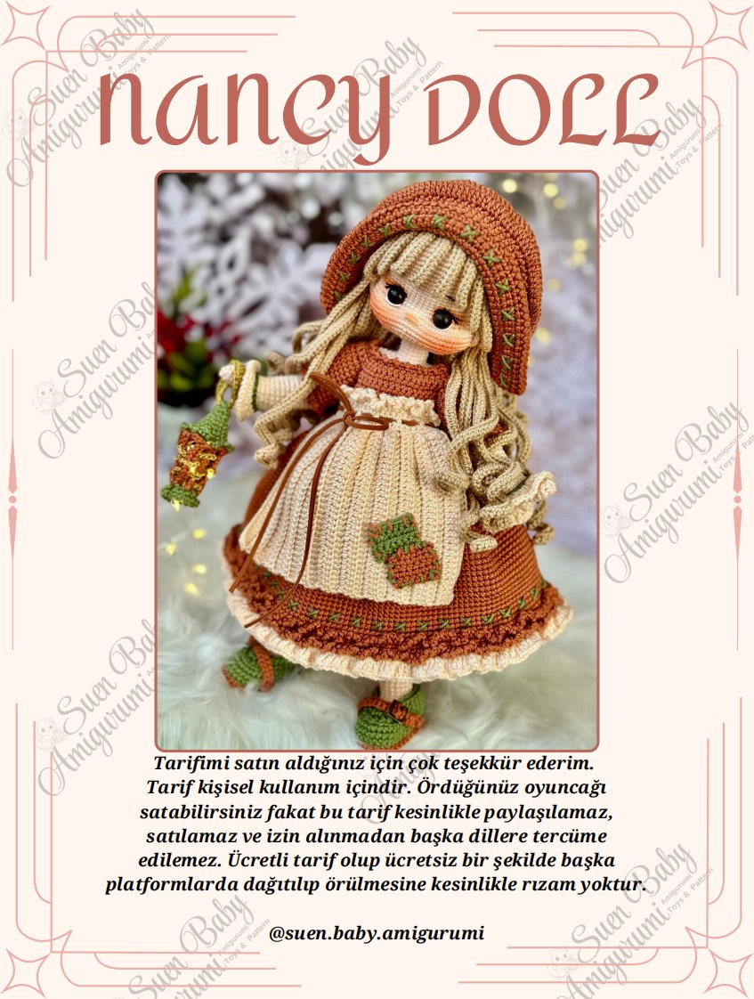 Suen Baby Amigurumi - Nancy Doll - Turkish
