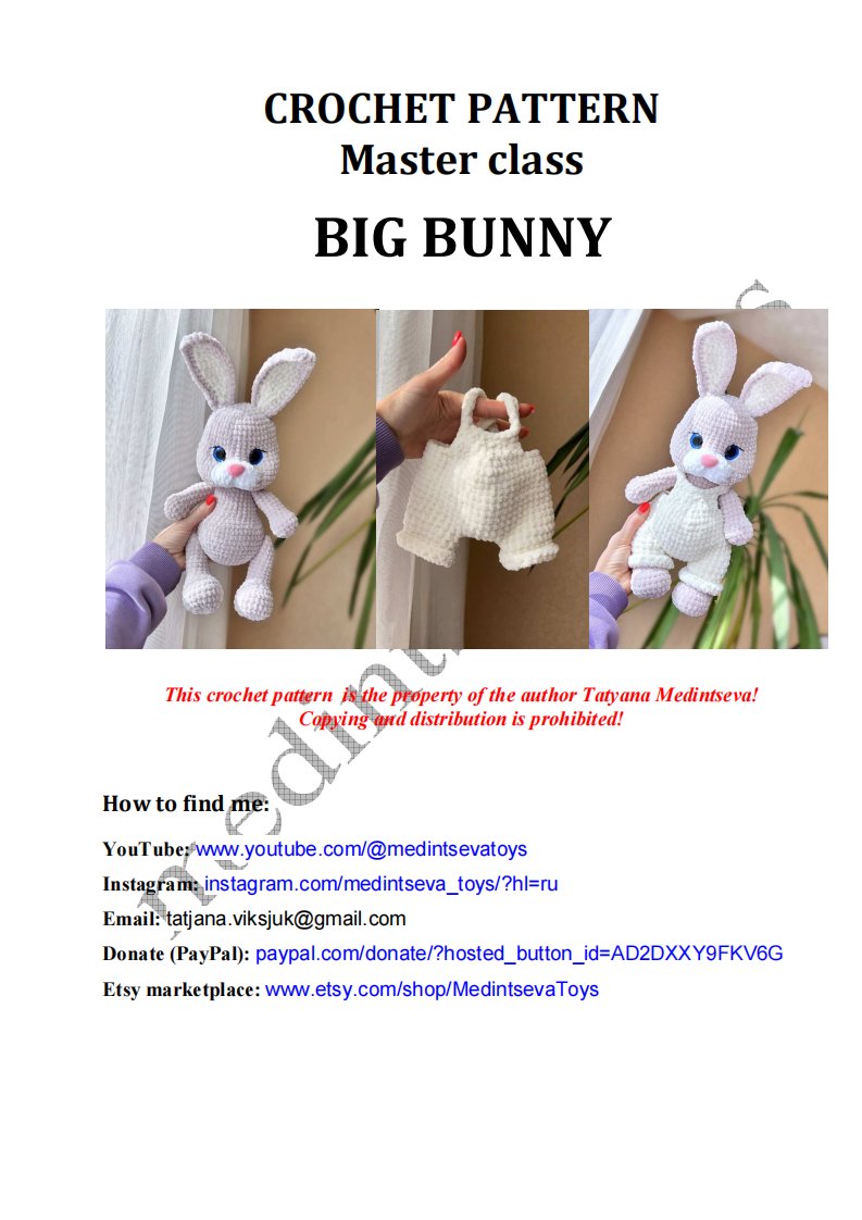 Medintseva Toys - Tatyana Medintseva - Big Bunny