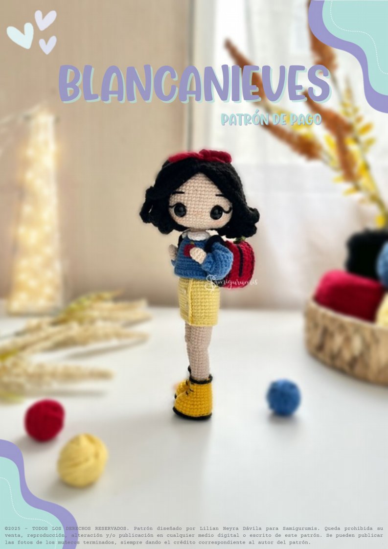 Samigurumis - Lilian Neyra Davila - Snow White and Dopey - Blancanieves and Tont