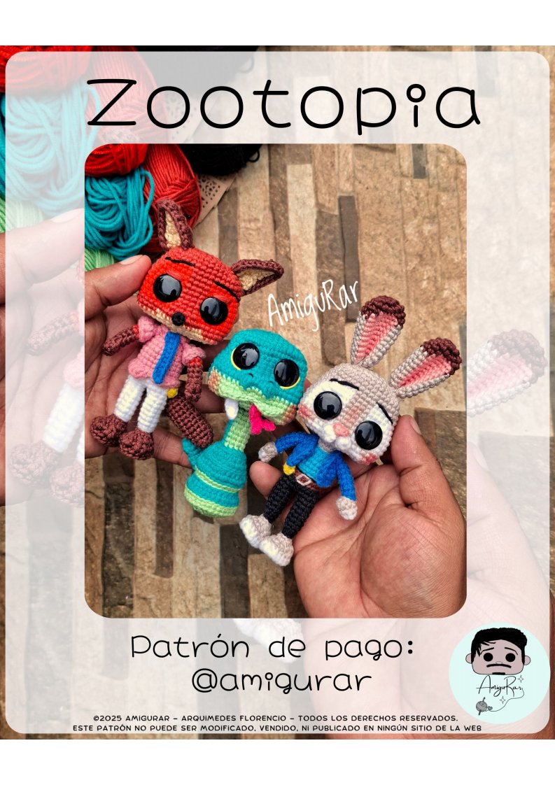 AmiguRar - Arquimedes Florencio - Zootopia Judy Hopps, Nick Wilde, Gary de Snake