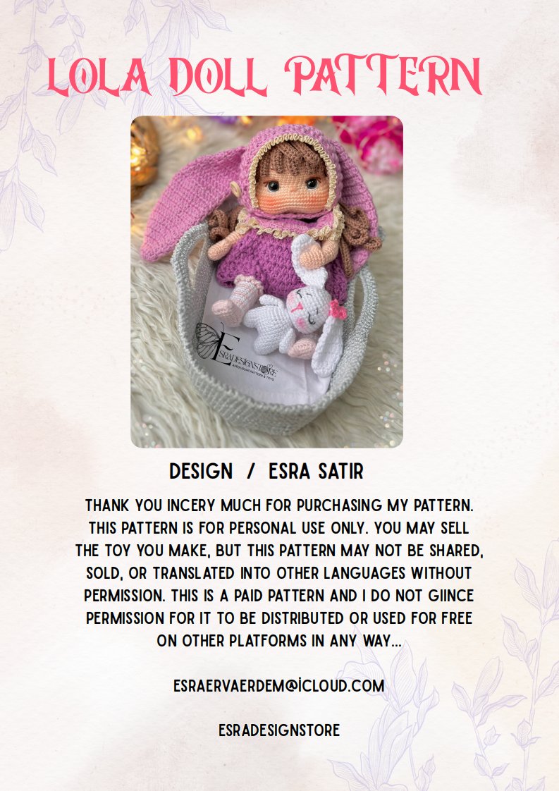 Esra Design Store - Esradesigns61- Esra Satir - Lola doll
