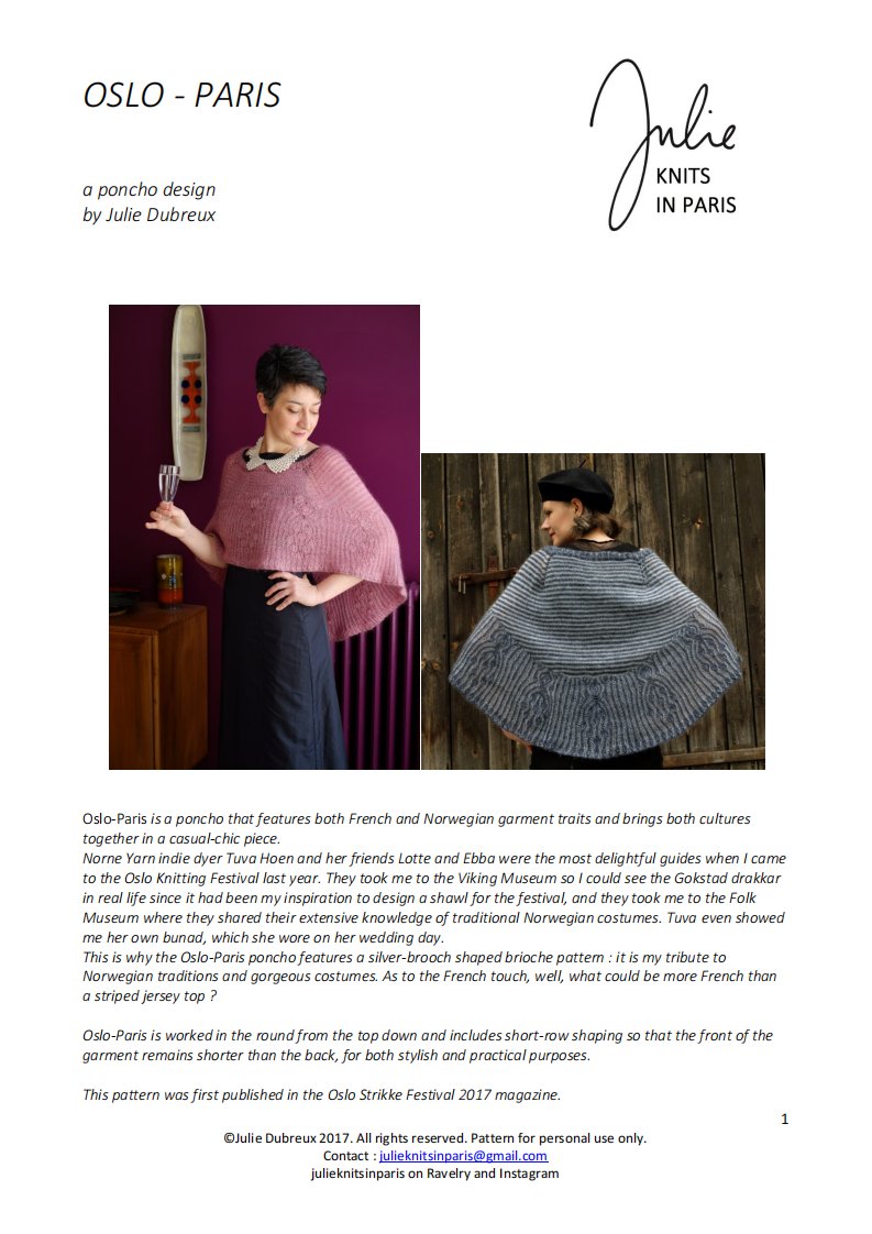 Oslo - Paris by Julie Dubreux - Julie Knits In Paris