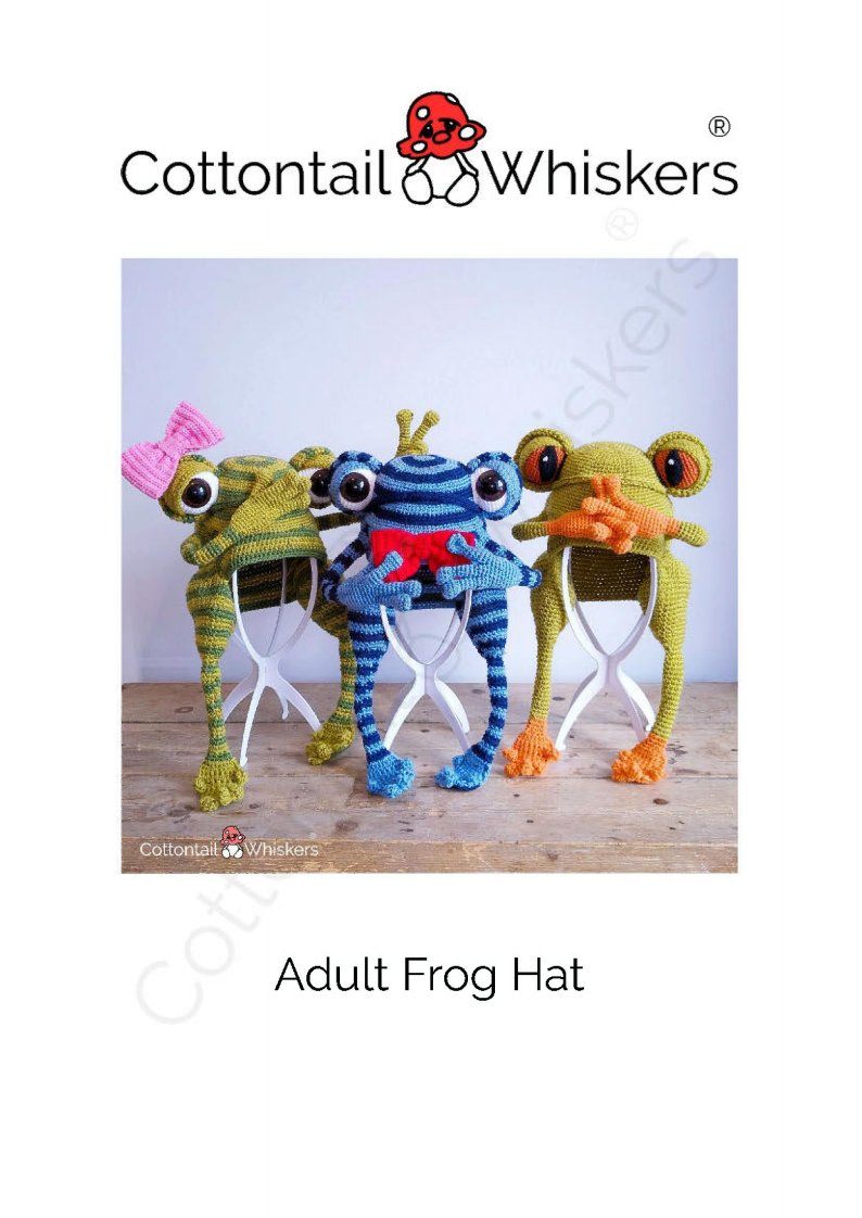 Cottontail and Whiskers - Bea King - Adult Frog Hat