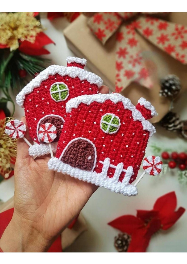 Mabe Berrios Art   - Amigurumi Christmas House - Cas