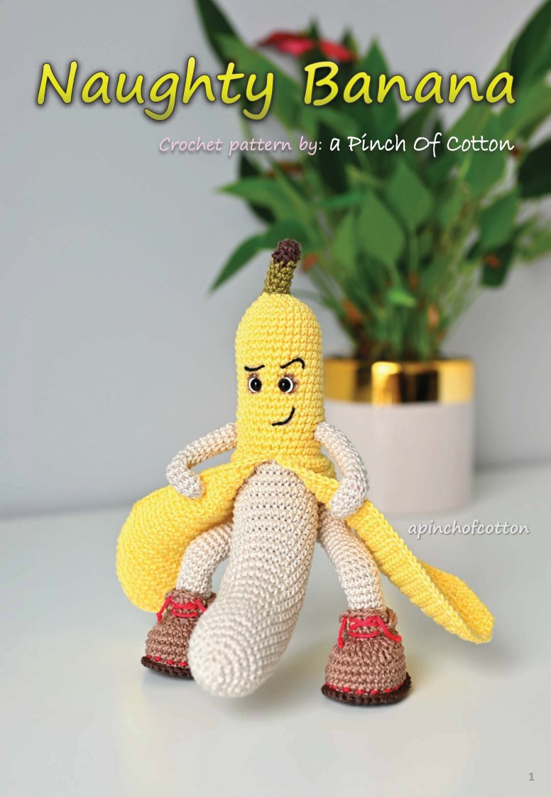 A pinch of cotton - Soft Toy For Joy - Beata Kuchnia - Naughty Banana