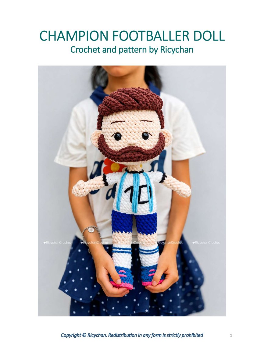 RicychanCrochet - Tran Phuong Lan -  Footballer Doll Bundle