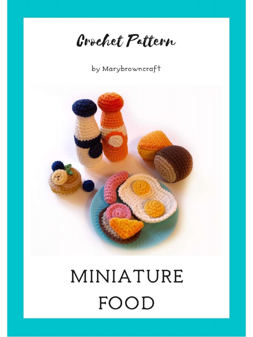 Crochet Pretty Pattern  Mary Brown Craft - Mariya - Mary Brovina - Miniature Foo