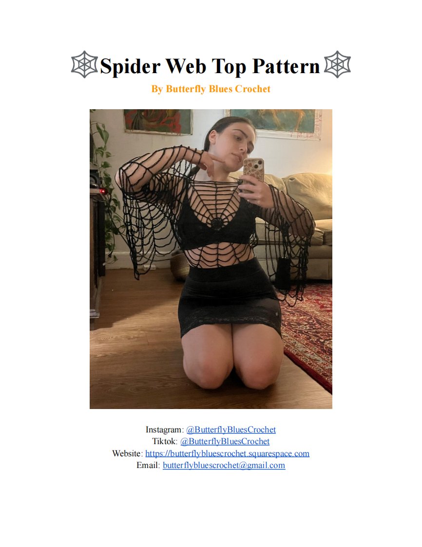 Butterfly Blues Crochet - Spider Web Top