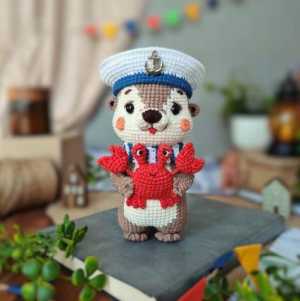 Galaxy Knitted Toys - Galina Veremeenko - otter  sailor