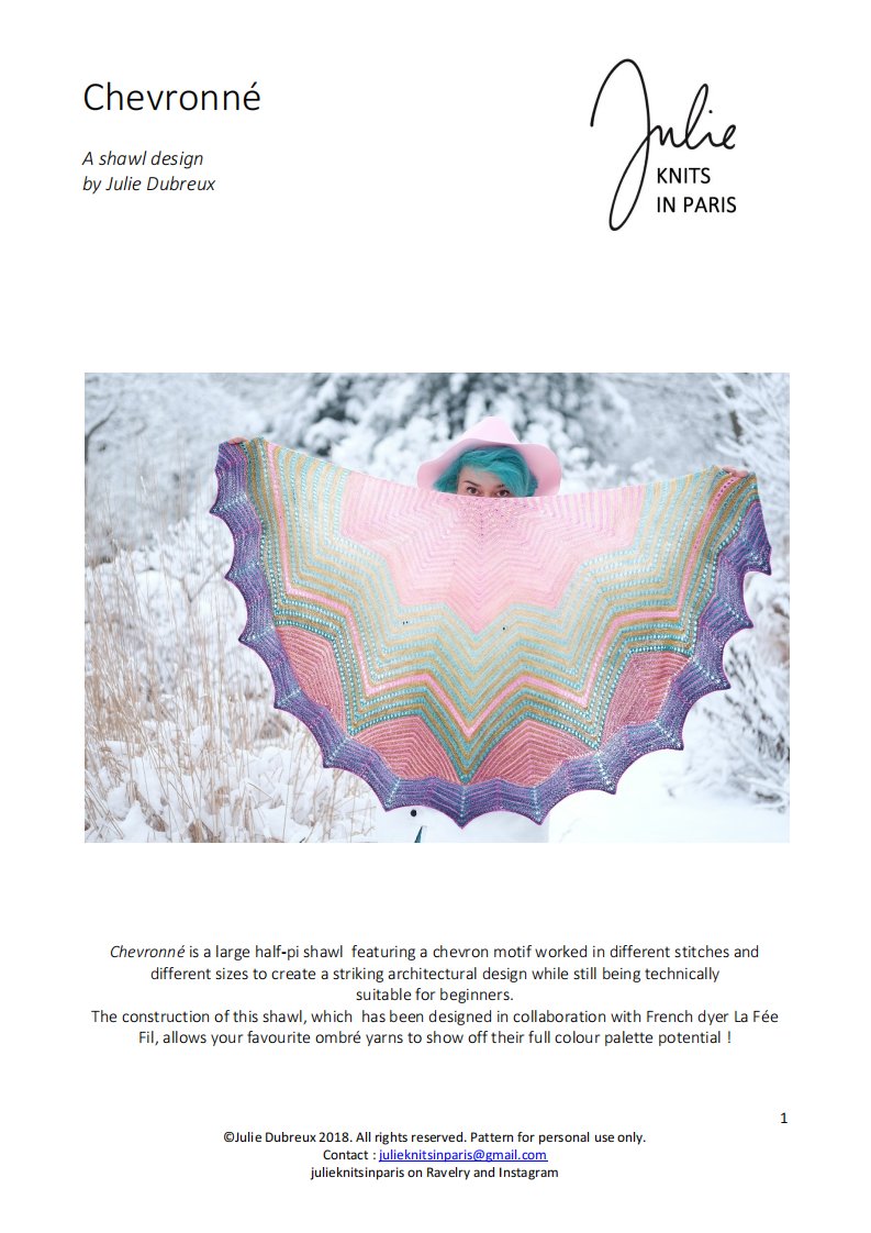 Chevronné by Julie Dubreux - Julie Knits In Paris