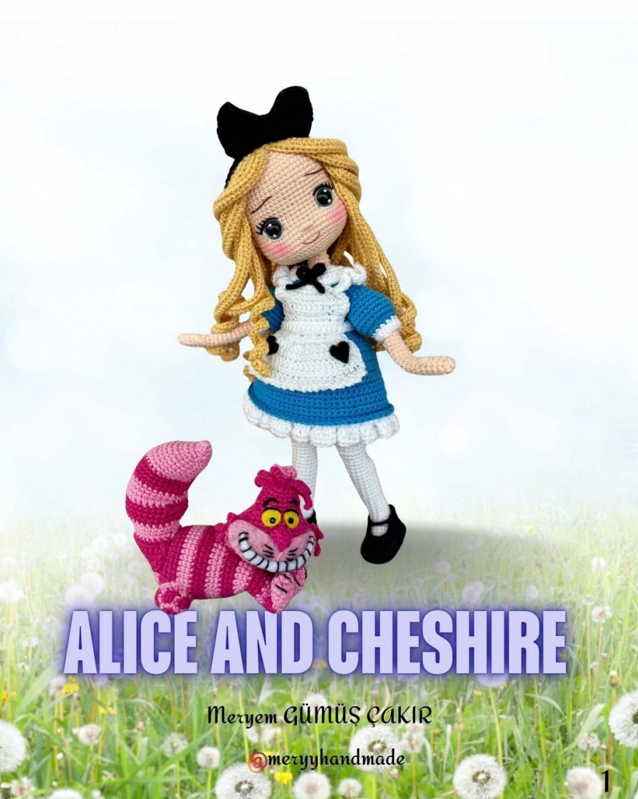 Meryyhandmade - Ozmel amigurumi - Meryem Gümüş Çakır - Alice and Cheshire