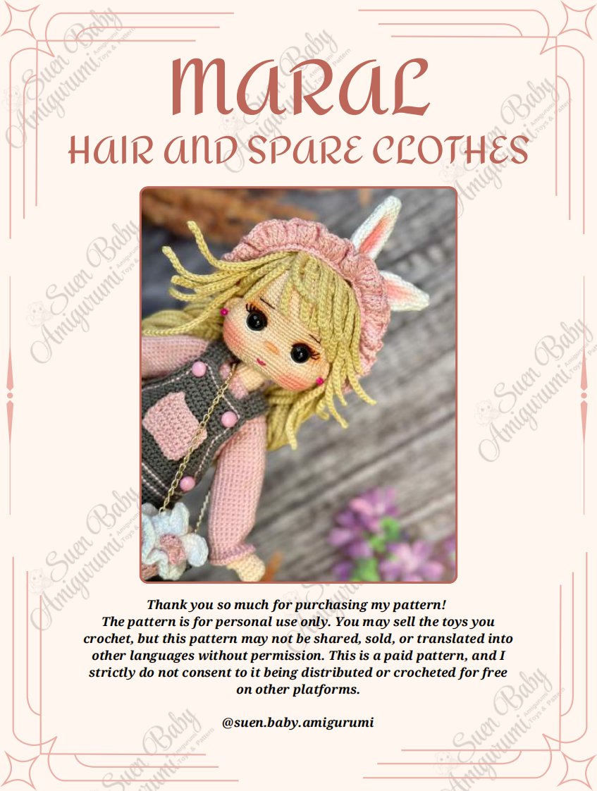 SuenBabyAmigurumiTR - Aysun - Maral Doll 02 衣服 头发